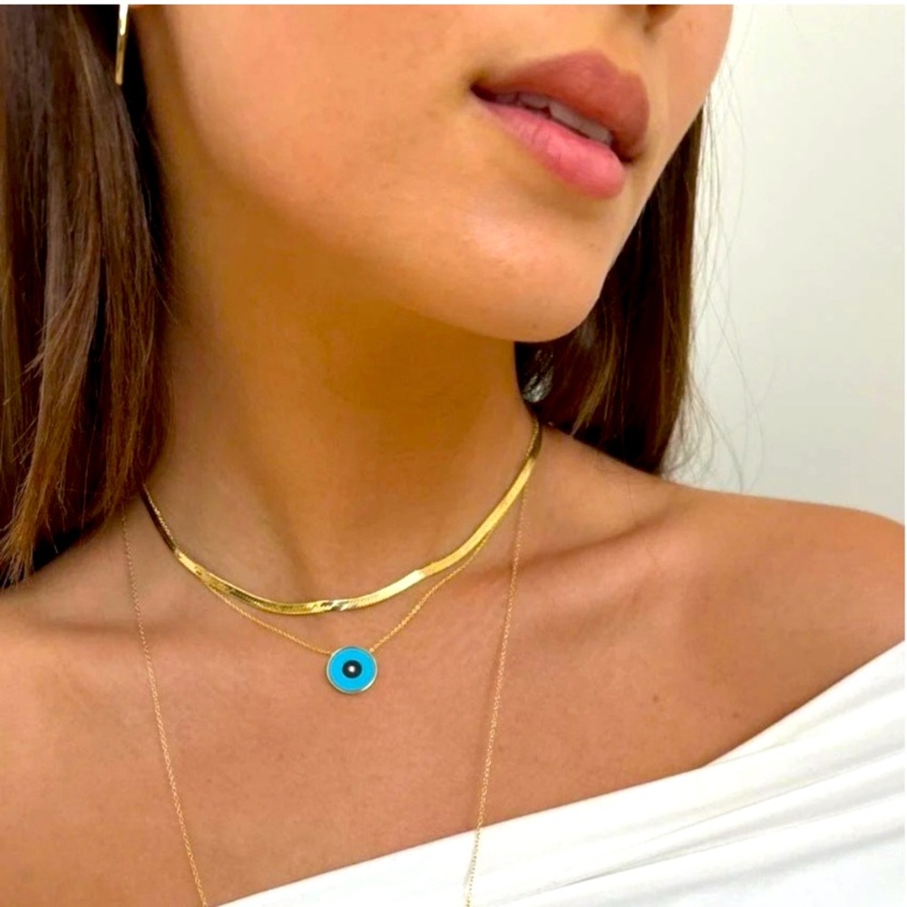 Jennifer Zeuner Herringbone Necklace - New with Pouch 💞.